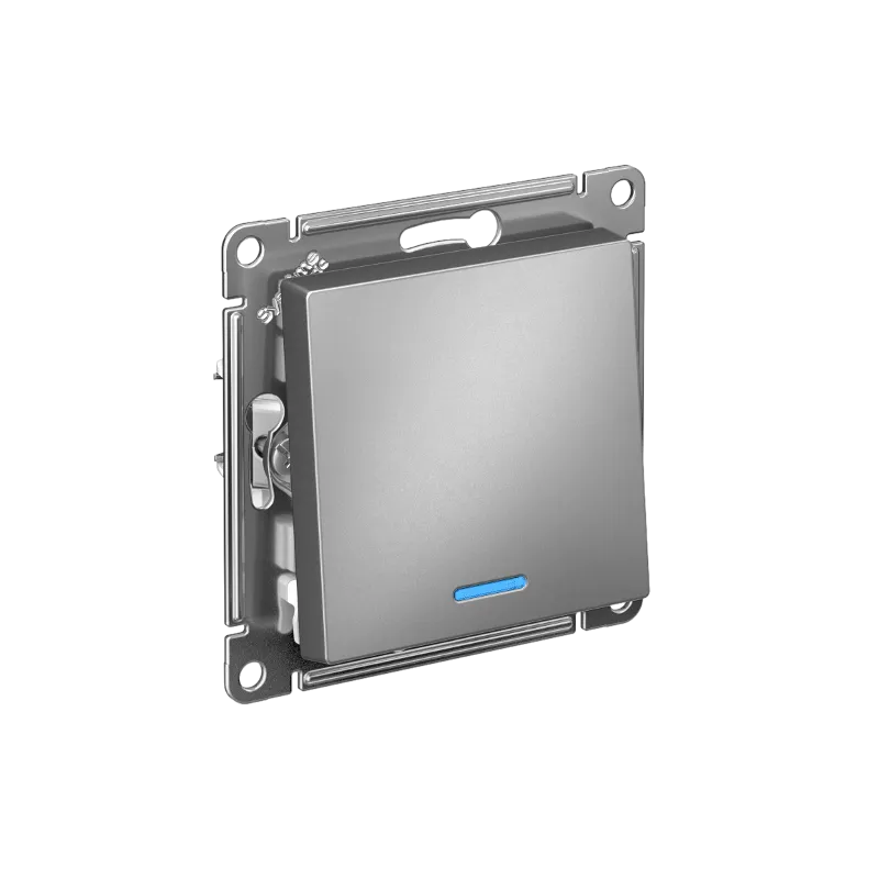 Systeme Electric AtlasDesign SE ATN000963S, Сталь Переключатель 2-клавишный, сх.6/2, 10АХ, мех., быстрозажим. клем.
