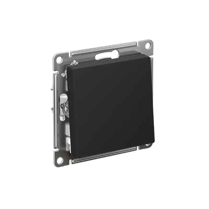 Systeme Electric AtlasDesign SE ATN001011S, Карбон Выключатель 1-клавишный, сх.1, 10АХ, мех., быстрозажим. клем.