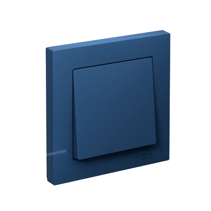 Systeme Electric AtlasDesign SE ATN001112S, Аквамарин Выключатель 1-клавишный, сх.1, 10АХ, в сборе, быстрозажим. клем.