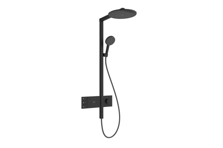 Душевая система с термостатом для душа, черный Hansgrohe Raindance Alive S 2jet 24596670