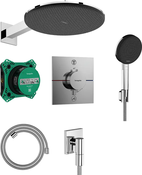 Душевая система с термостатом для душа, встраиваемая, хром Hansgrohe Raindance Alive Q 24630000