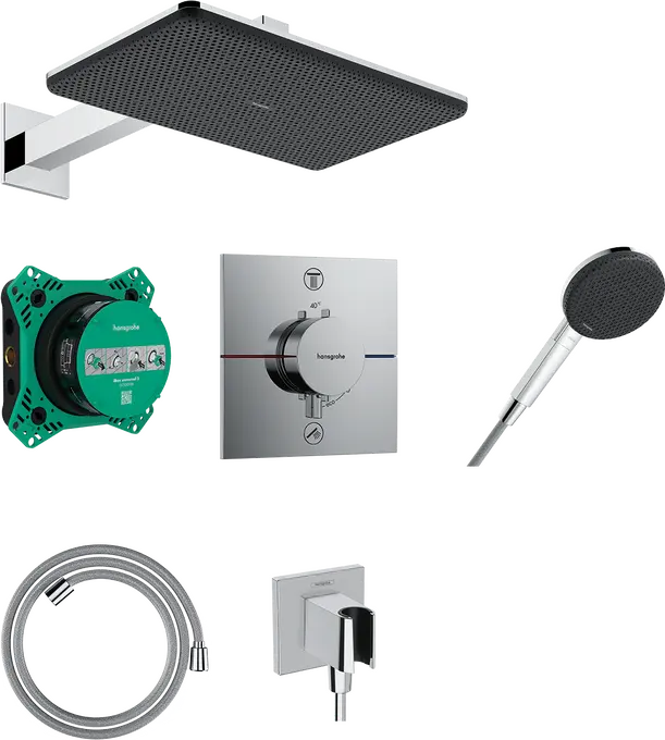 Душевая система с термостатом для душа, встраиваемая, хром Hansgrohe Raindance Alive Q 24620000