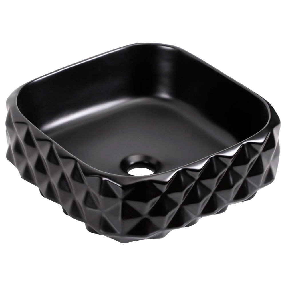 Раковина чаша Hans VM-2628 001 40_40 квадратная черная матовая