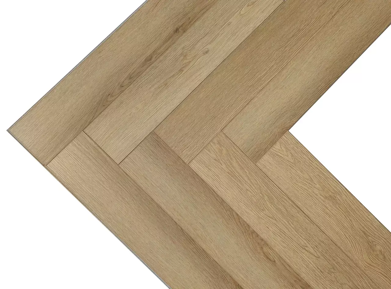 Виниловое напольное покрытие SPC CM Floor Parkett 36 Дуб Амбер (Английская ёлка)