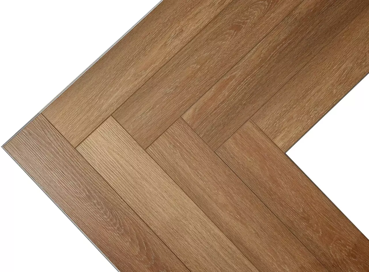 Виниловое напольное покрытие SPC CM Floor Parkett 37 Дуб Мадейра (Английская ёлка)