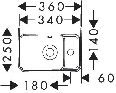 Раковина подвесная 36, белая Hansgrohe Xanuia Q 60129450